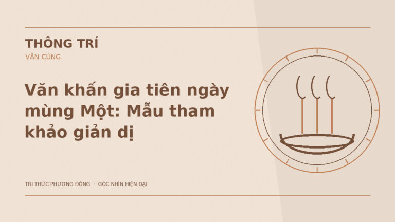Văn khấn gia tiên ngày mùng Một: Mẫu tham khảo giản dị – Hình minh họa Thông Trí
